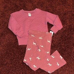 Carter's Pink Pajama Set with Unicorns